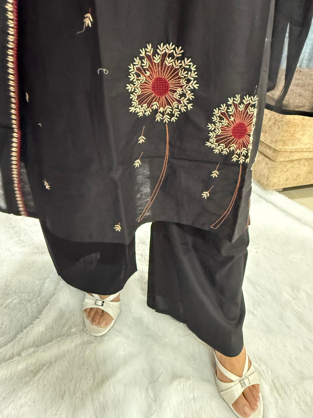 MIDNIGHT BLOOM EMBROIDERY KURTA SET