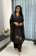 MIDNIGHT BLOOM EMBROIDERY KURTA SET