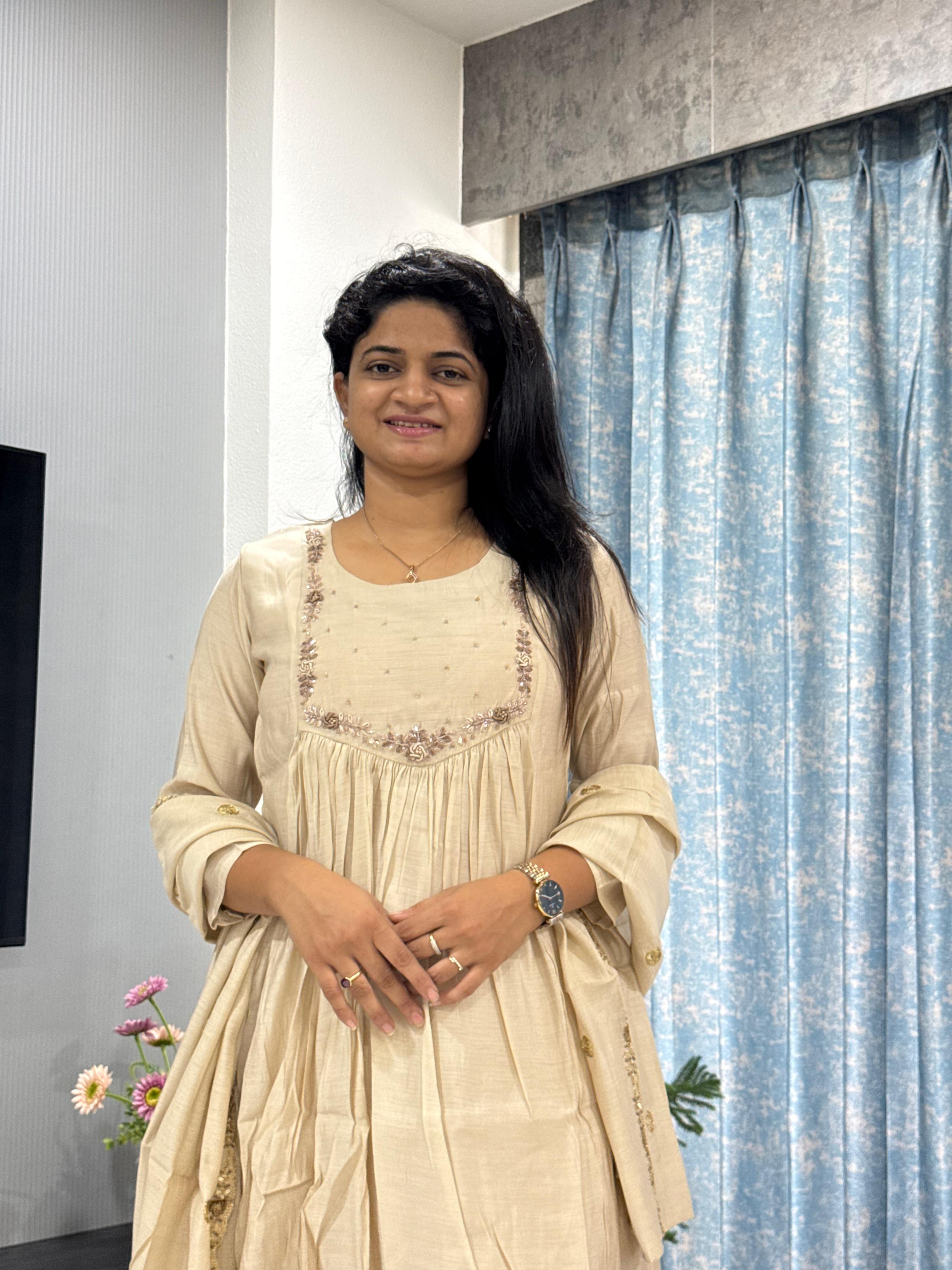 GOLDEN GLOW MUL CHANDERI SUIT SET