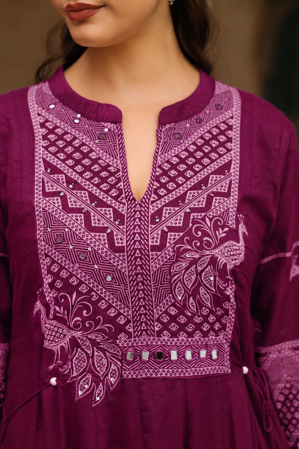 FLORAL PRINTED ANARKALI KURTA SET