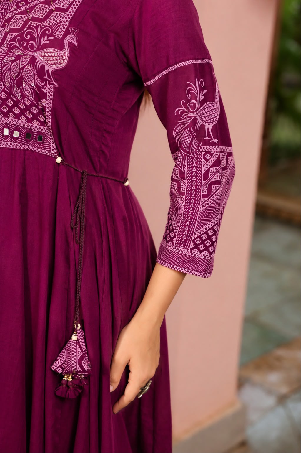 FLORAL PRINTED ANARKALI KURTA SET