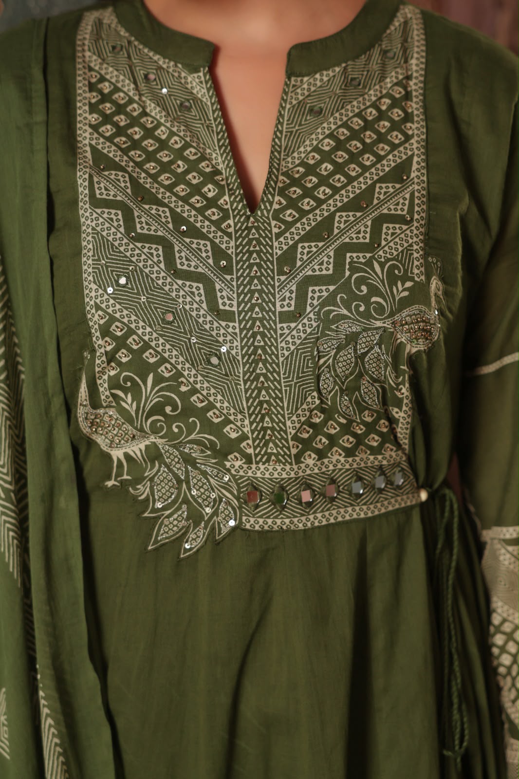 FLORAL PRINTED ANARKALI KURTA SET