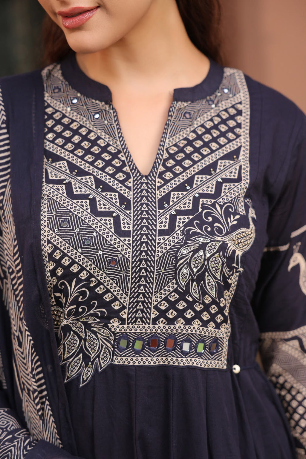 FLORAL PRINTED ANARKALI KURTA SET