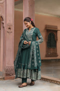 FLORAL PRINTED ANARKALI KURTA SET