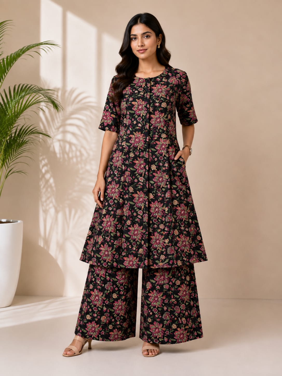 Floral printed kurta set
