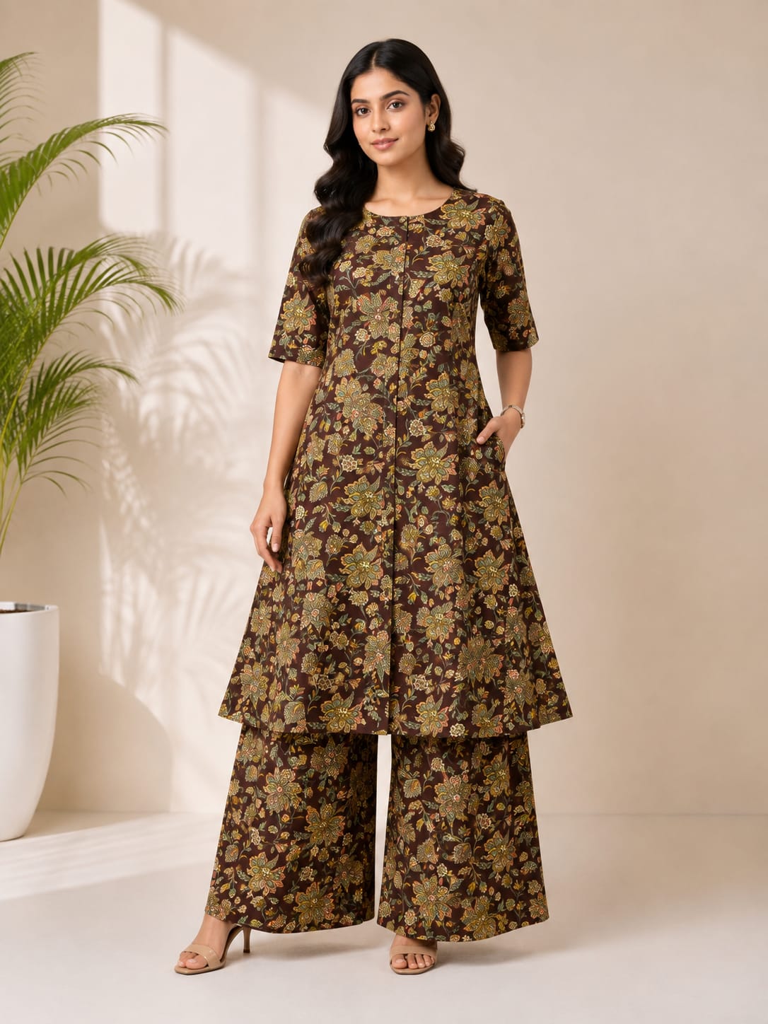 Floral printed kurta set